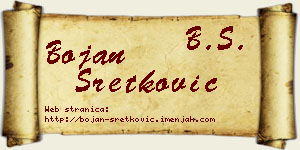 Bojan Sretković vizit kartica